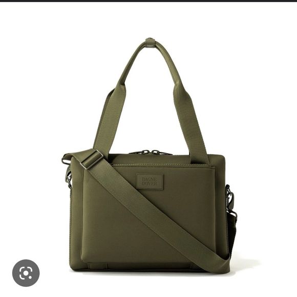 Dagne Dover Ryan Laptop Bag Briefcase Crossbody Olive Green - Picture 1 of 16